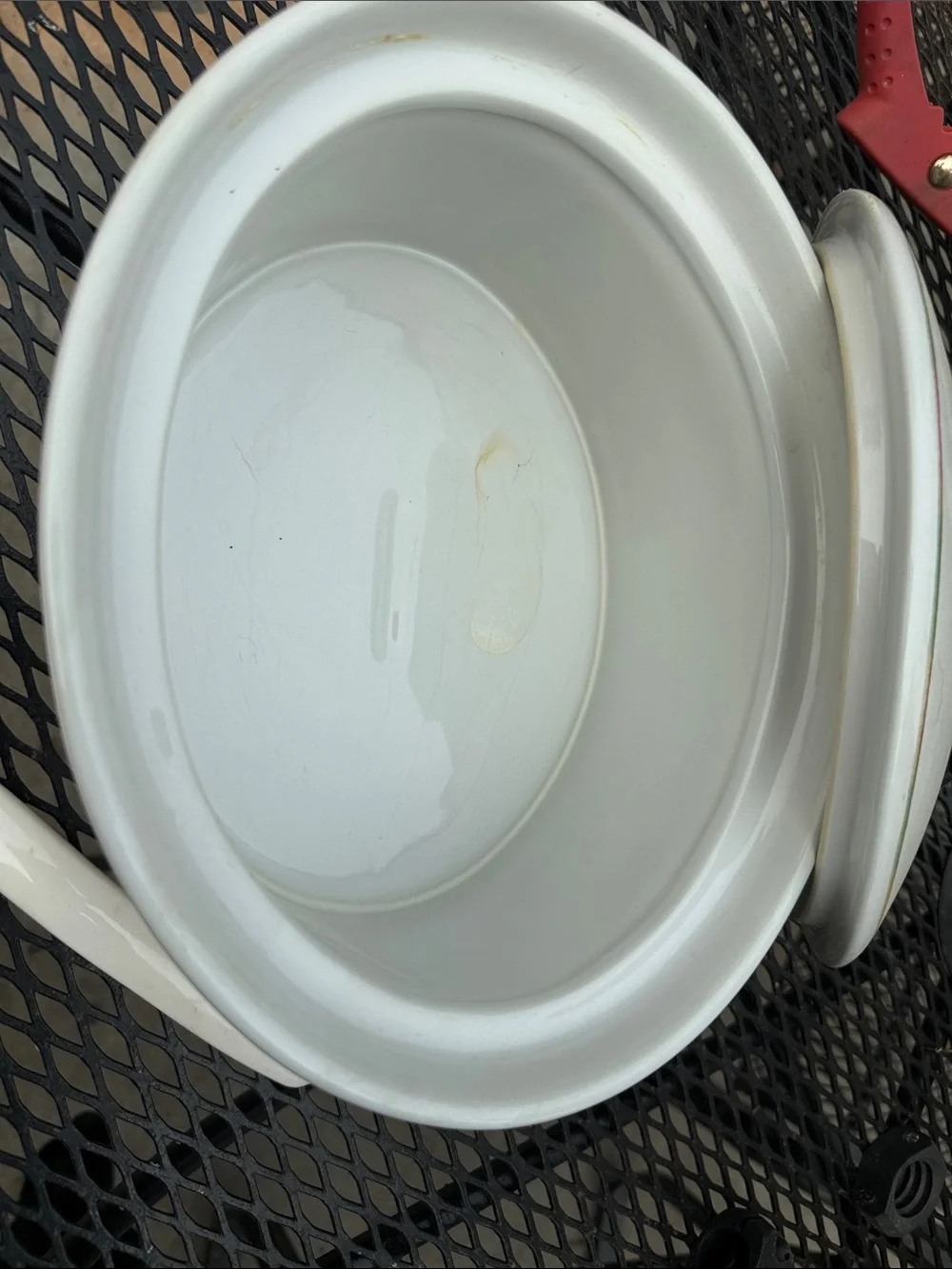 Decorative Botanical Ceramic Chamber Pot - White with Floral Motif